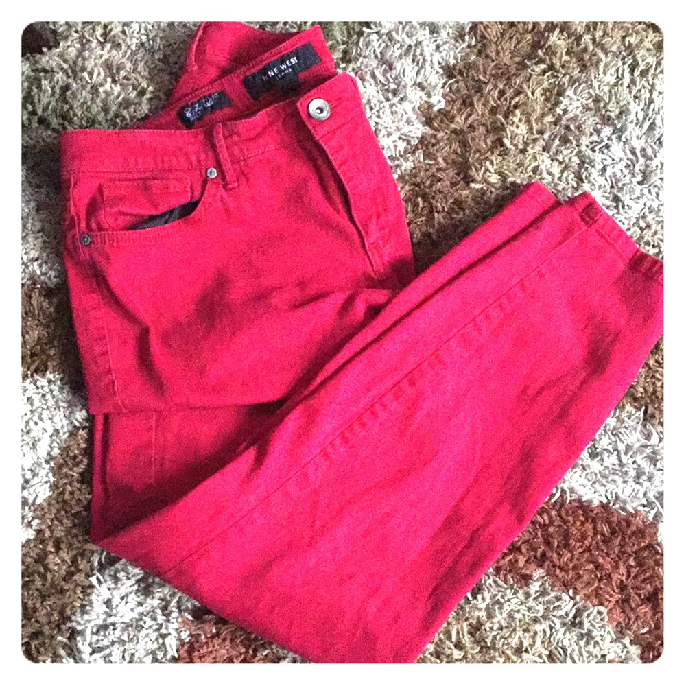 Red Skinny Leg Jeans